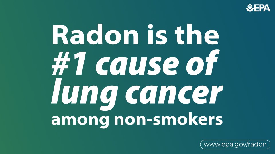 radon is the #1 cause of lung cancer in non-smokers