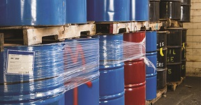 This is a picture of several drums stacked on top of each other