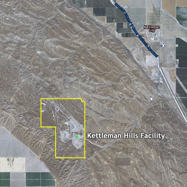 Aerial map of Kettelman Hills Facility