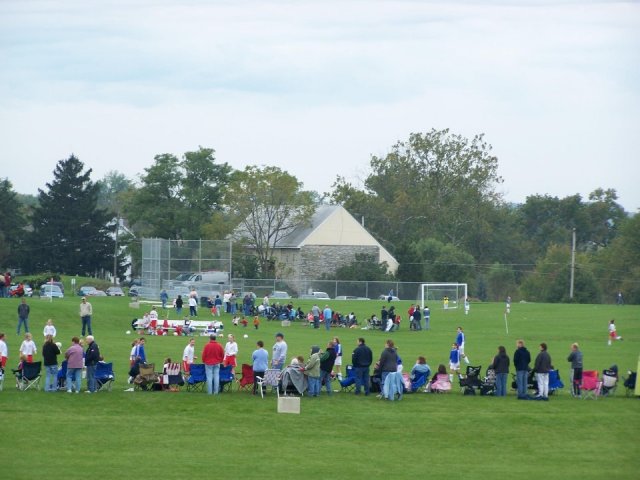 A soccer field on a site