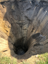 Mine shaft opening